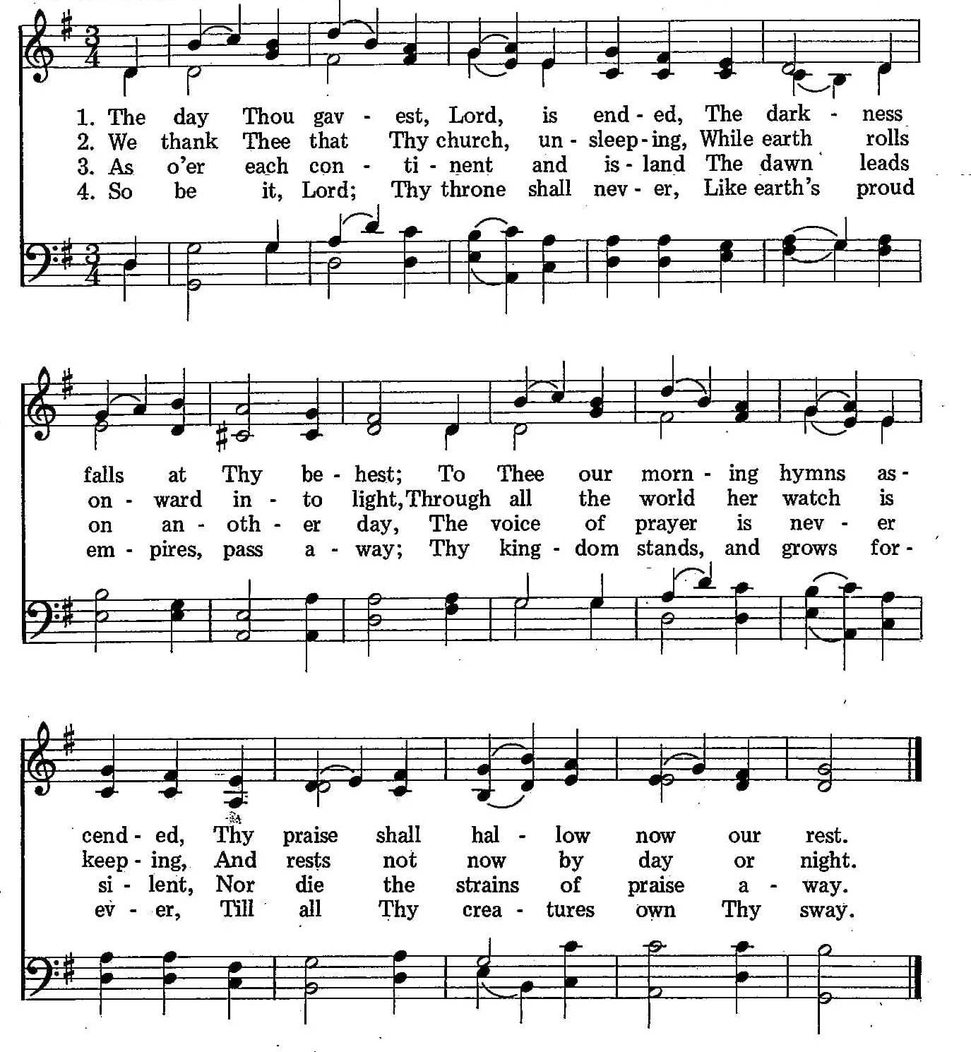 056 – The Day Thou Gavest sheet music